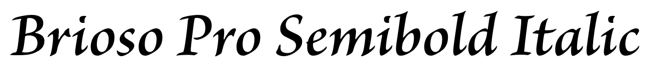 Brioso Pro Semibold Italic
